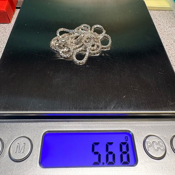 Men’s Italian Sterling Silver box Chain -vintage - Picture 7 of 7